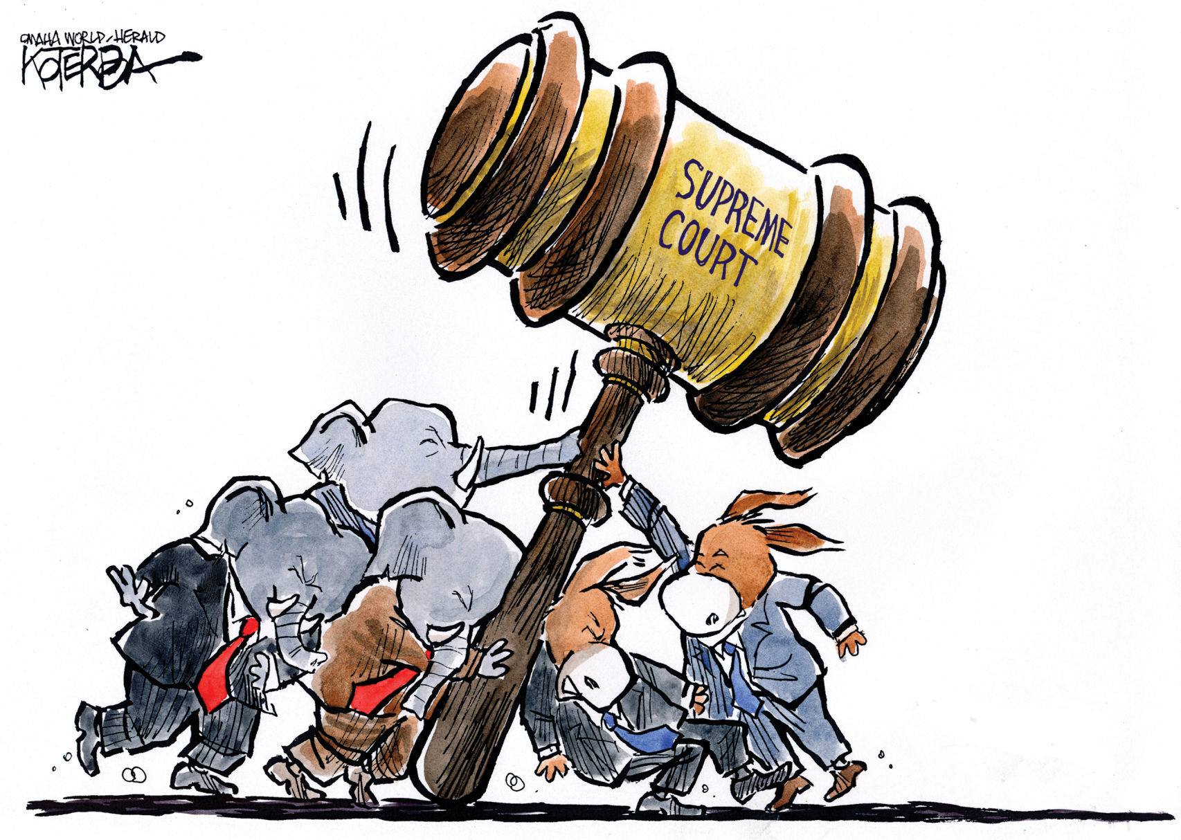 Full Court Press by Jeff Koterba, Omaha World Herald